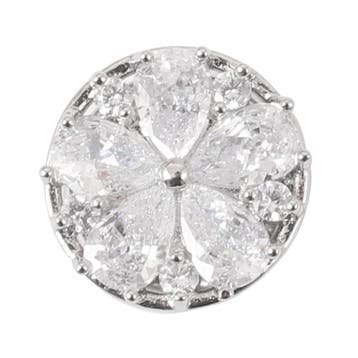 Fako Bijoux - Magnetische Mini Broche - Bloem Facet Kristal, Verzenden