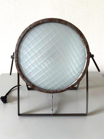 Lampe de table - Métal, Verre - phare vintage