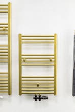 80x50 cm - 464 Watt - Oppio Handdoekradiator - Goud (RAL, Doe-het-zelf en Bouw, Verwarming en Radiatoren, Ophalen of Verzenden