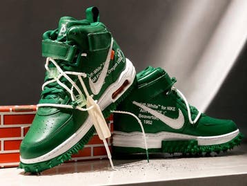 Nike X Off White - Air Force 1 Mid SP Pine Green -, Kleding | Heren, Schoenen, Nieuw