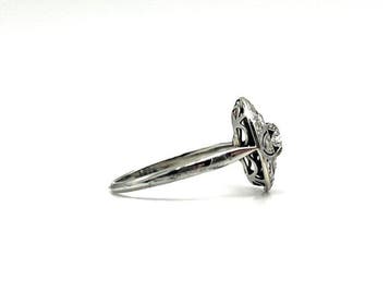 Zonder minimumprijs - Ring - 18 karaat Witgoud - 0.05ct. tw.