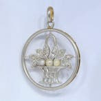 Hanger - 18 karaat Geel goud Diamant (Natuurlijk) - Parel -