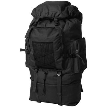vidaXL Rugzak legerstijl XXL 100 L zwart, Verzenden