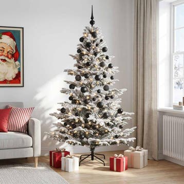 vidaXL Kunstkerstboom met kerstbal 180 cm 300 LEDs Warmwit, Verzenden, Nieuw