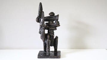 Wessel Couzijn - Statue, Ruiter te paard - 20.7 cm - bronze