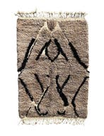 Marokkaans modern Mrirt Berber tapijt van nieuwe wol -