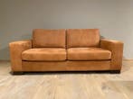 Leren bank Enjoy, 2,5 zits, Kenia Cognac, poten hout bruin, Antiek en Kunst, Ophalen of Verzenden