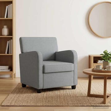 vidaXL Fauteuil Lichtgrijs Stof, Verzenden