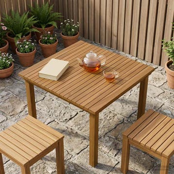 vidaXL Tafelblad 70 x 70 x 3,5 cm Vierkant Massief Teakhout, Verzenden