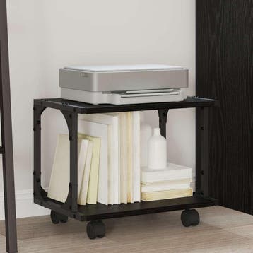 vidaXL Printerstand Zwart eiken 41 x 28 x 33,5 cm Bewerkt, Verzenden