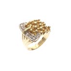 Gouden ring als gesp met zirconia, Gebruikt, Overige kleuren, 20 of groter, Heer