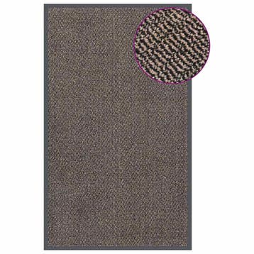 vidaXL Deurmat getuft 90x150 cm donkerbruin, Tuin en Terras, Verzenden, Nieuw