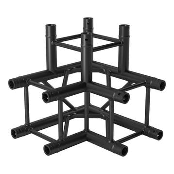 FORTEX FX34-C30 vierkant truss 3-weg 90 graden hoek zwart, Verzenden, Nieuw
