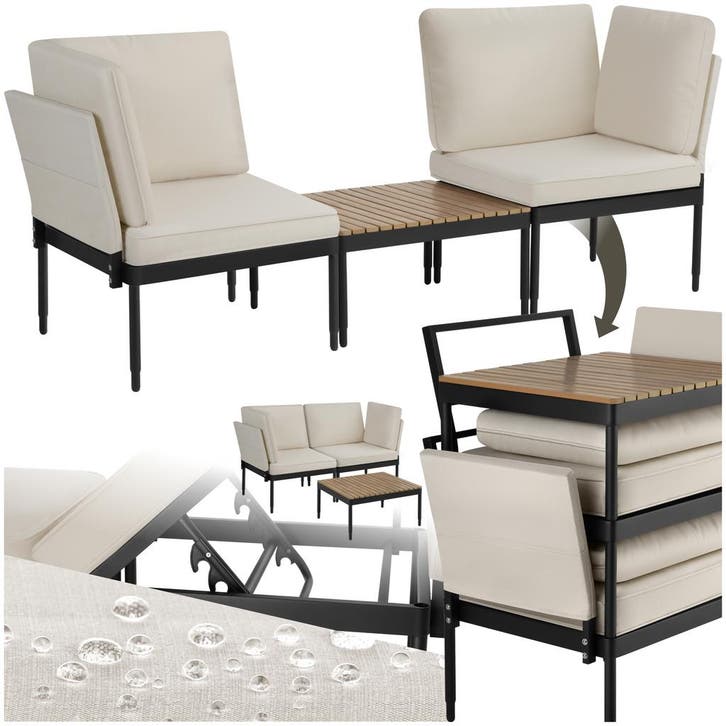 Tuinset Magaluf, 5-in-1-functie, aluminium frame, Tuin en Terras, Tuinsets en Loungesets, Verzenden