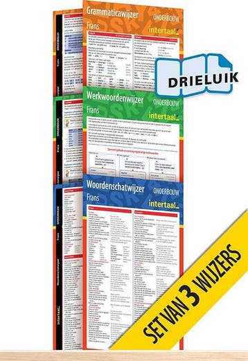 Onderbouwwijzers Frans (set van 3) uitklapkaarten Weber, Verzenden, Zo goed als nieuw, Weber