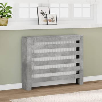 vidaXL Radiatorombouw 104x20x82 cm bewerkt hout betongrijs, Verzenden