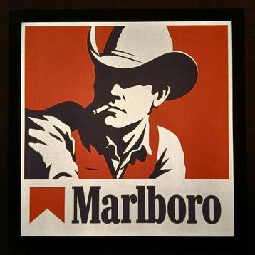 Marlboro - Panneau lumineux publicitaire de Marlboro avec le