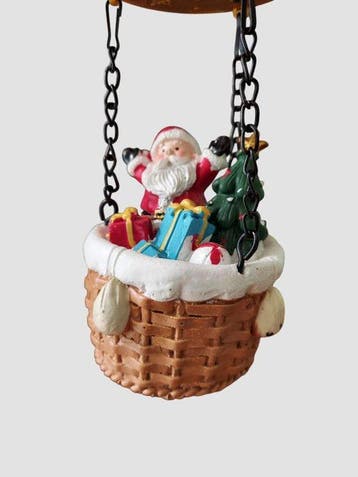 Décoration de Noël - Père Noël dans une montgolfière, Divers