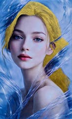 Maria Ruisi - Golden Veil — The Woman Who Became Water, Antiek en Kunst
