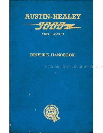 1964 AUSTIN HEALEY 3000 MKS I - II INSTRUCTIEBOEKJE ENGELS