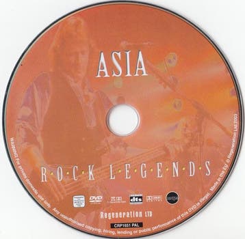 Asia – Rock Legends (DVD, 2003), Verzenden