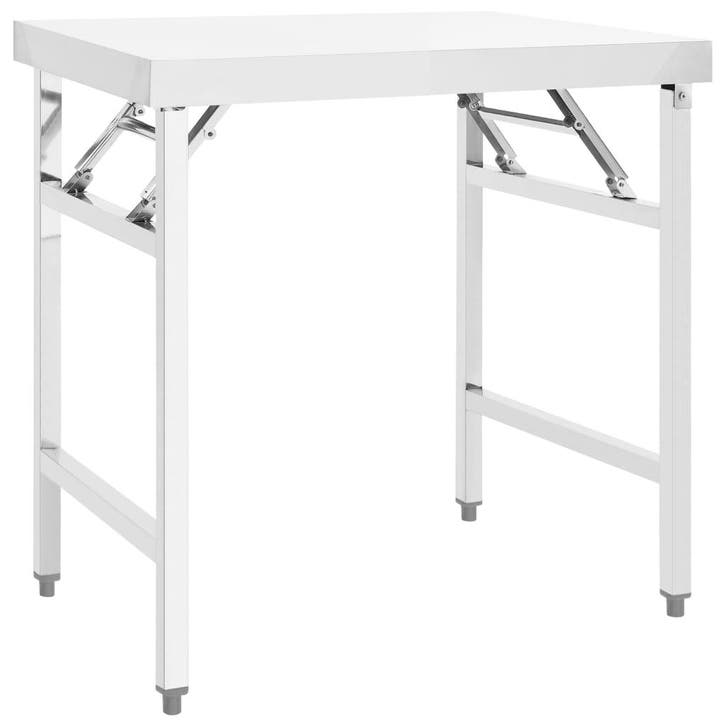 vidaXL Keukenwerktafel inklapbaar 85x60x80 cm roestvrij, Articles professionnels, Horeca | Autre, Envoi