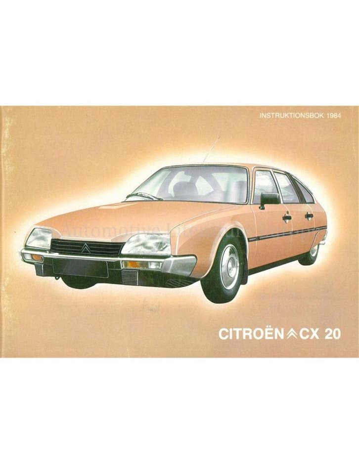 1984 CITROEN CX 20 INSTRUCTIEBOEKJE ZWEEDS, Autos : Divers, Modes d'emploi & Notices d'utilisation