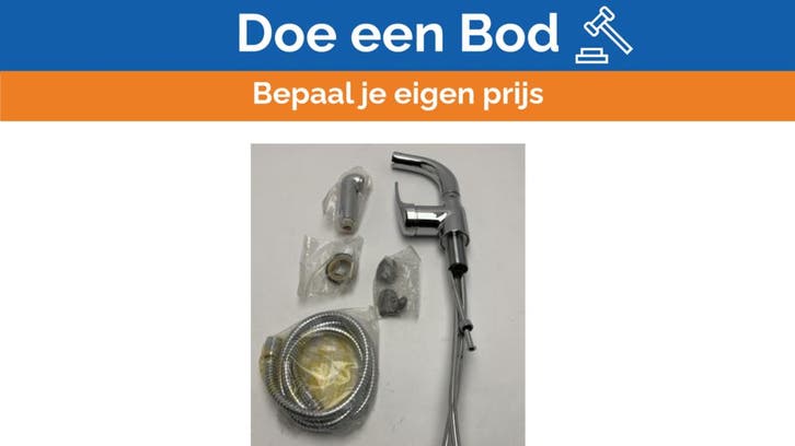 Bieden: Mixer Tap chrome finish with extendable, Bricolage & Construction, Sanitaire, Enlèvement ou Envoi
