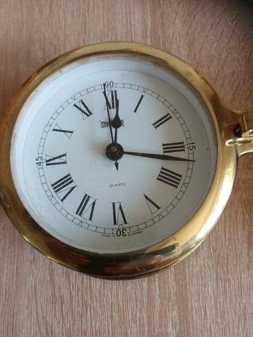 Scheepsklok (2) - Stockburger en Vedette - Vintage Messing,