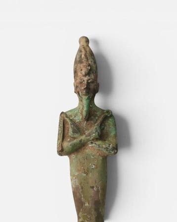 Replica van een bronzen Osiris uit het Oude Egypte Beeld -