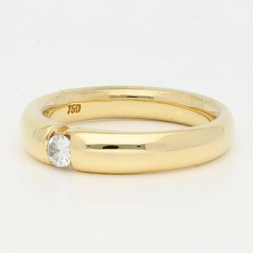 Bague - 18 carats Or jaune Diamant (Naturelle) - Solitair, Nieuw
