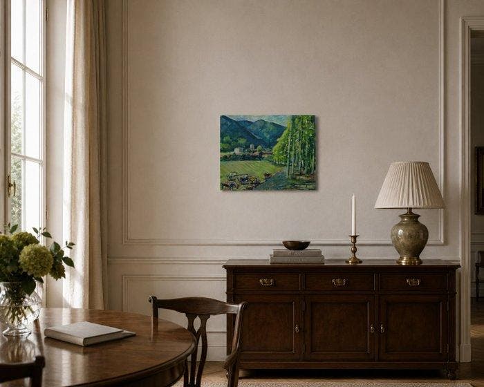Josep Soler (1941) - NO RESERVE - Vida rural, Antiquités & Art, Art | Peinture | Classique