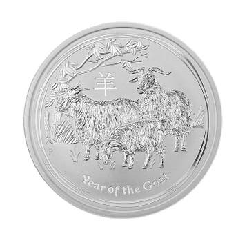 1 kilo zilveren Lunar munt Year of the Goat 2015