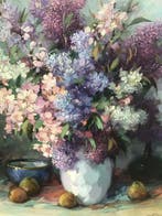 Harry Zeegers(1929-2011) - Stilleven bloemen., Antiek en Kunst