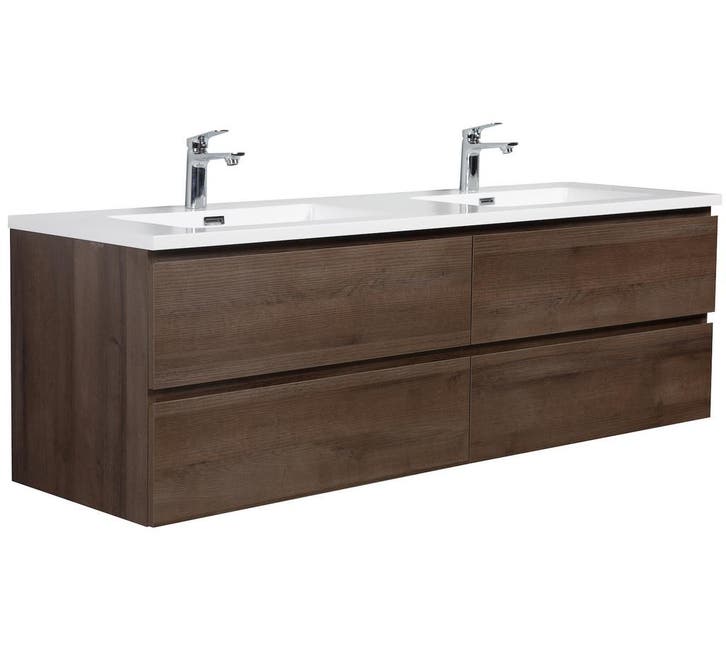 Badplaats Badkamermeubel Set Angela 160cm - Bruin Eiken, Maison & Meubles, Salle de bain | Meubles de Salle de bain, Envoi