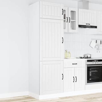 vidaXL Keukenkast Lucca bewerkt hout wit, Verzenden, Nieuw
