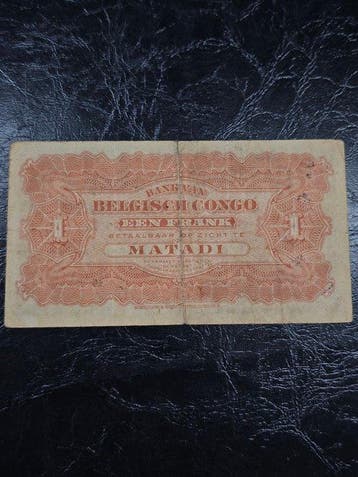 Congo belge. - 1 Franc - 15/10/1914 - Matadi - Pick 3B (Sans