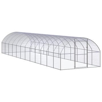 vidaXL Kippenren 3x12x2 m gegalvaniseerd staal, Verzenden