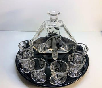 Karl Palda - Drankservies voor 6 - Glas - Art Deco