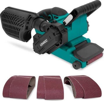 2dekans | VONROC Bandschuurmachine 710W – Incl. 6, Doe-het-zelf en Bouw, Gereedschap | Schuurmachines, Ophalen of Verzenden, Nieuw
