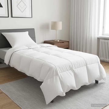 vidaXL Dekbed Wit 155 x 200 cm Bamboevezel, Verzenden