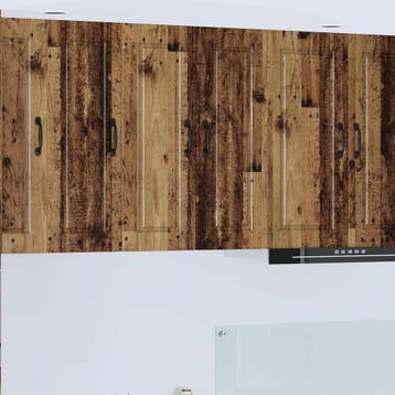 vidaXL Wandkast PORTO 2 st Oudhout Bewerkt hout, Verzenden, Nieuw