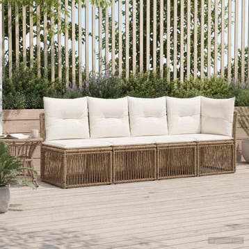 vidaXL 4-Zits Sofa met Linkerarm 4 pcs 4-Aantal zitplaatsen, Verzenden
