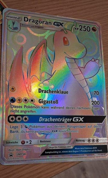 Pokémon Card - Dragonite SM156 Full art, Foil - Sun & Moon, Nieuw