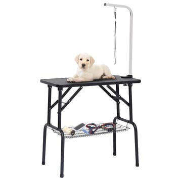 vidaXL Hondentrimtafel verstelbaar met 1 lus en opbergschap, Dieren en Toebehoren, Verzenden, Nieuw