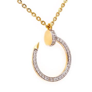 Halsketting - 18 karaat Geel goud - 0.27ct. tw. Diamant