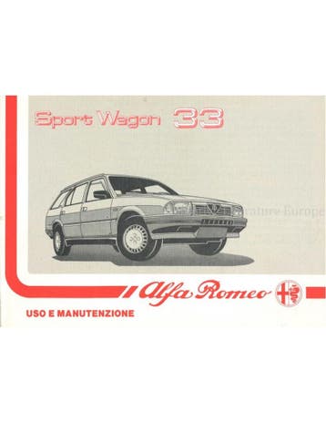 1988 ALFA ROMEO 33 SPORT WAGON INSTRUCTIEBOEKJE ITALIAANS, Ophalen of Verzenden