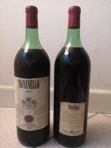 1980 Marchesi Antinori, Tignanello - Toscane - 2 Magnums, Verzamelen, Nieuw