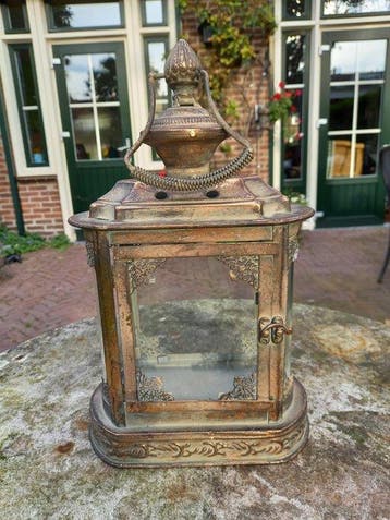 Lanterne - Lanterne à bougies - 34 cm - Verre, Métal