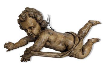 Sculpture, Barok engel - 54 cm - Bois